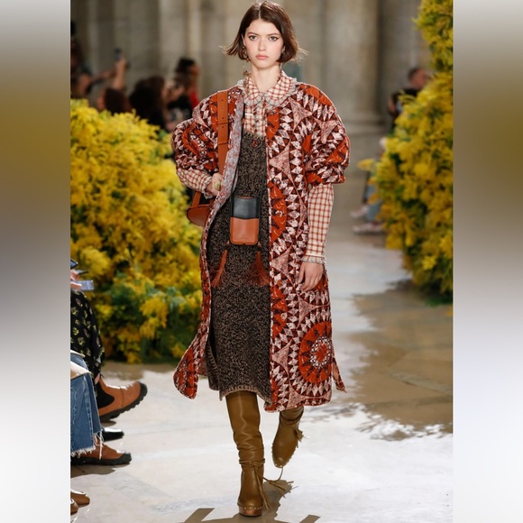 Ulla Johnson Jackets & Blazers - Ulla Johnson Quilted Marta Coat Bohemian Statement Outerwear Brown/ Cream Sz M